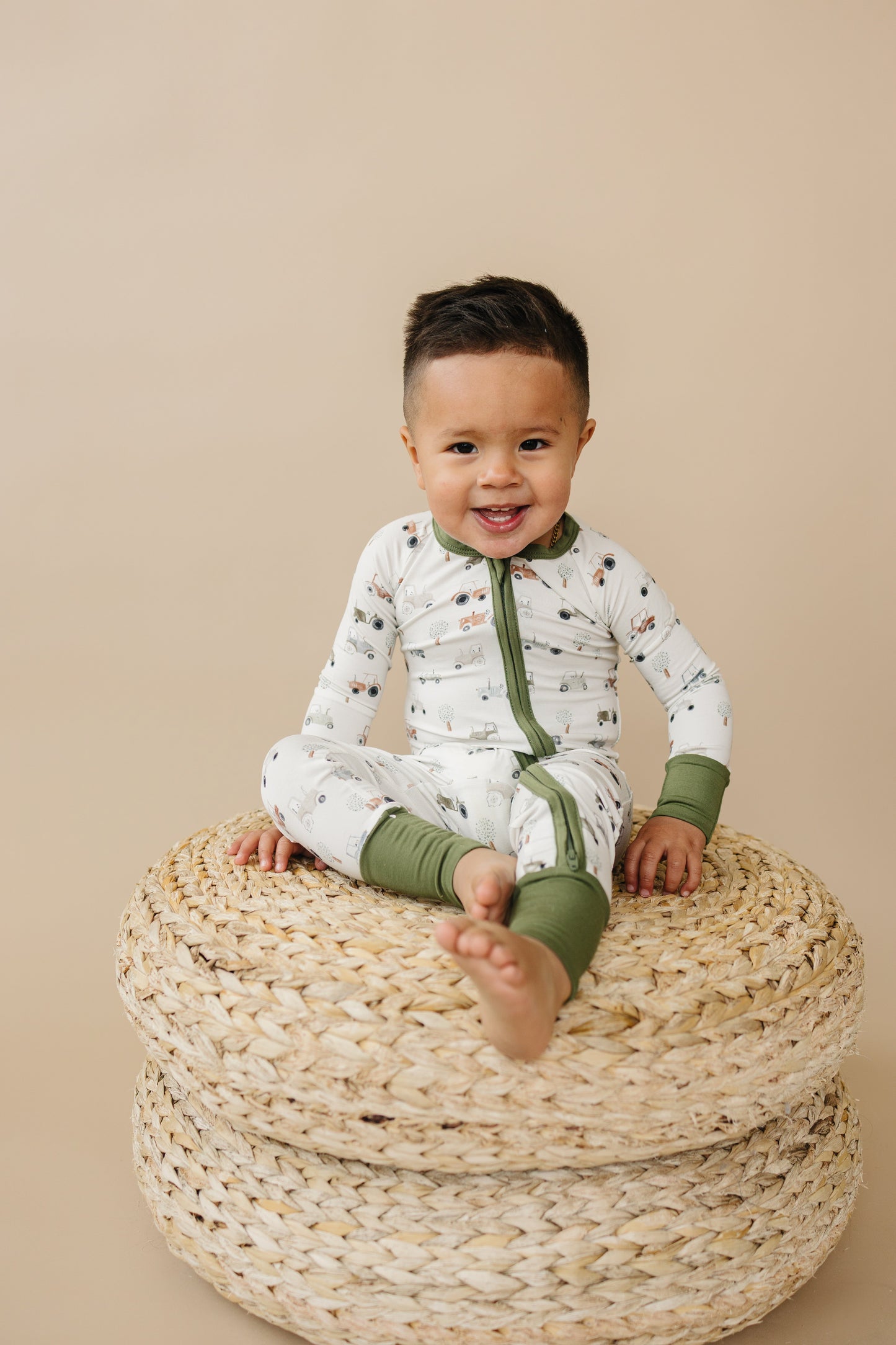 Tiny Tractors Bamboo Zippy Pajamas Romper