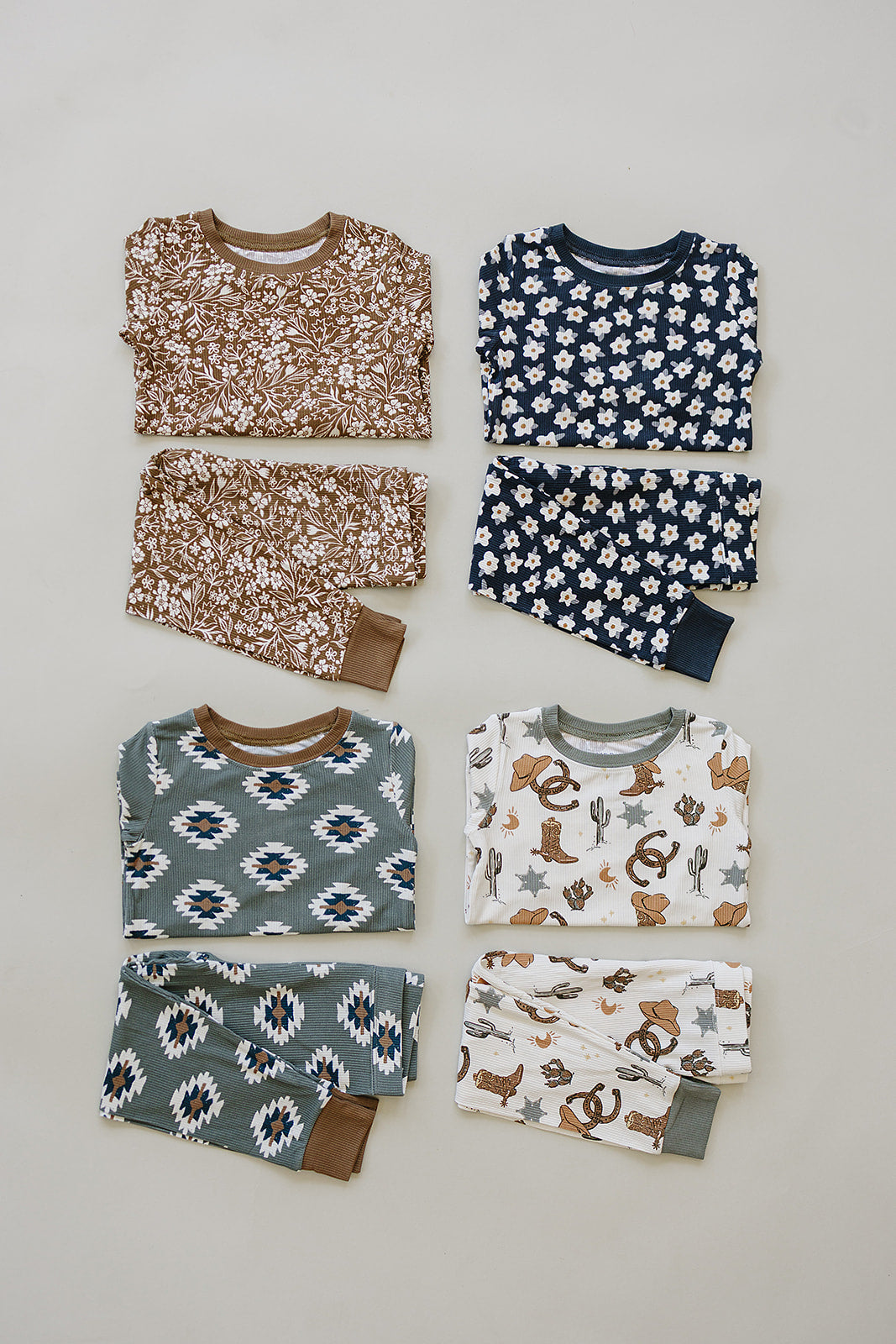 Southwest Aztec Ribbed Bamboo Cozy PJs
