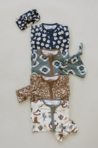 Southwest Aztec Ribbed Bamboo Zipper Romper