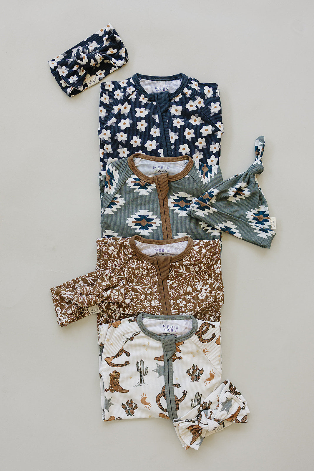 Southwest Aztec Ribbed Bamboo Zipper Romper