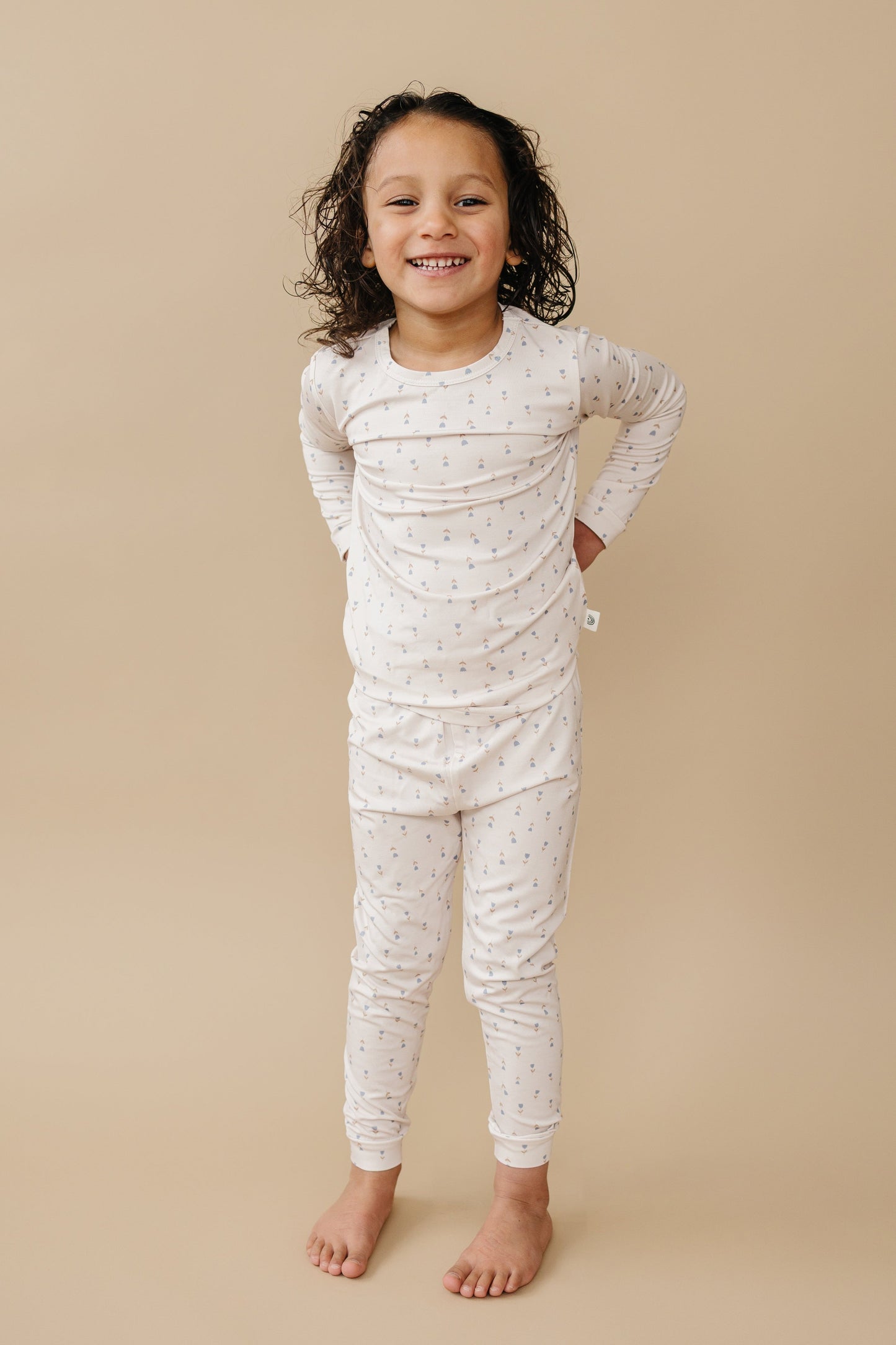 Tiny Tulips 2pc Floral Bamboo Pajamas