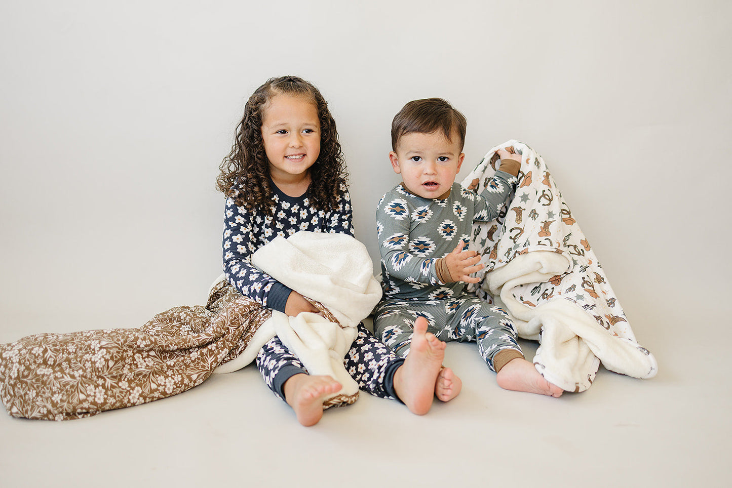Southwest Aztec Ribbed Bamboo Cozy PJs
