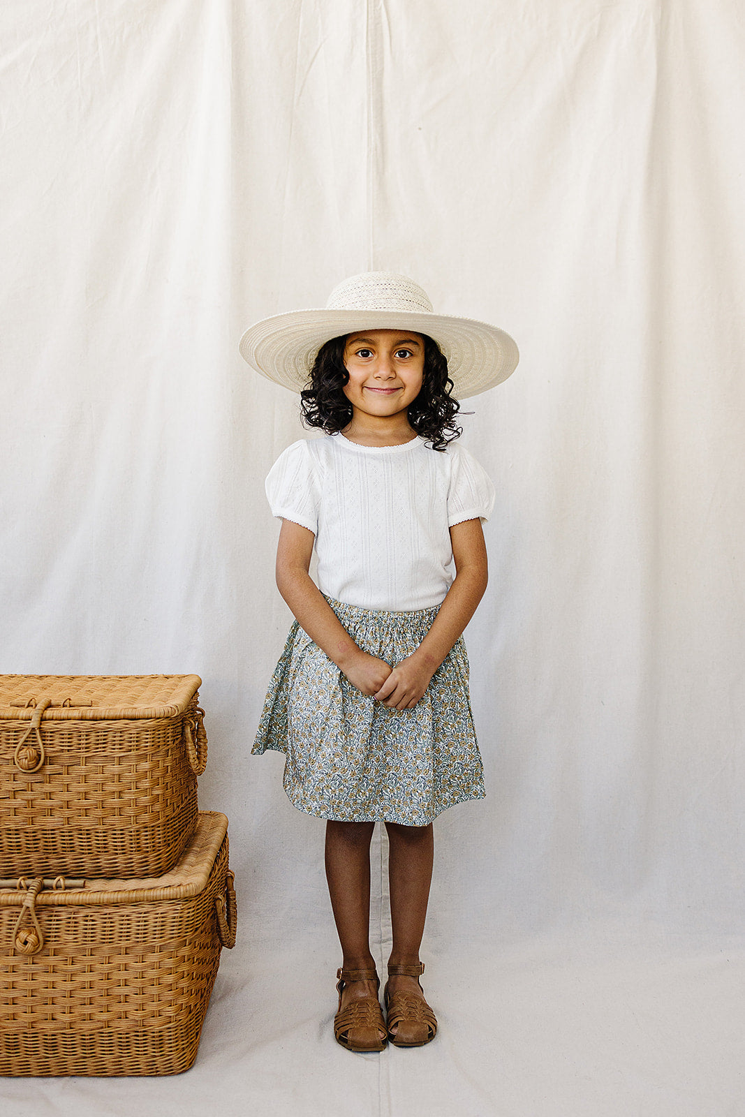 Golden Meadow Floral Skirt