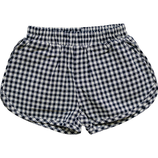 Navy Gingham Shorts