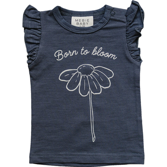 Born to Bloom Flower Ruffle Tee