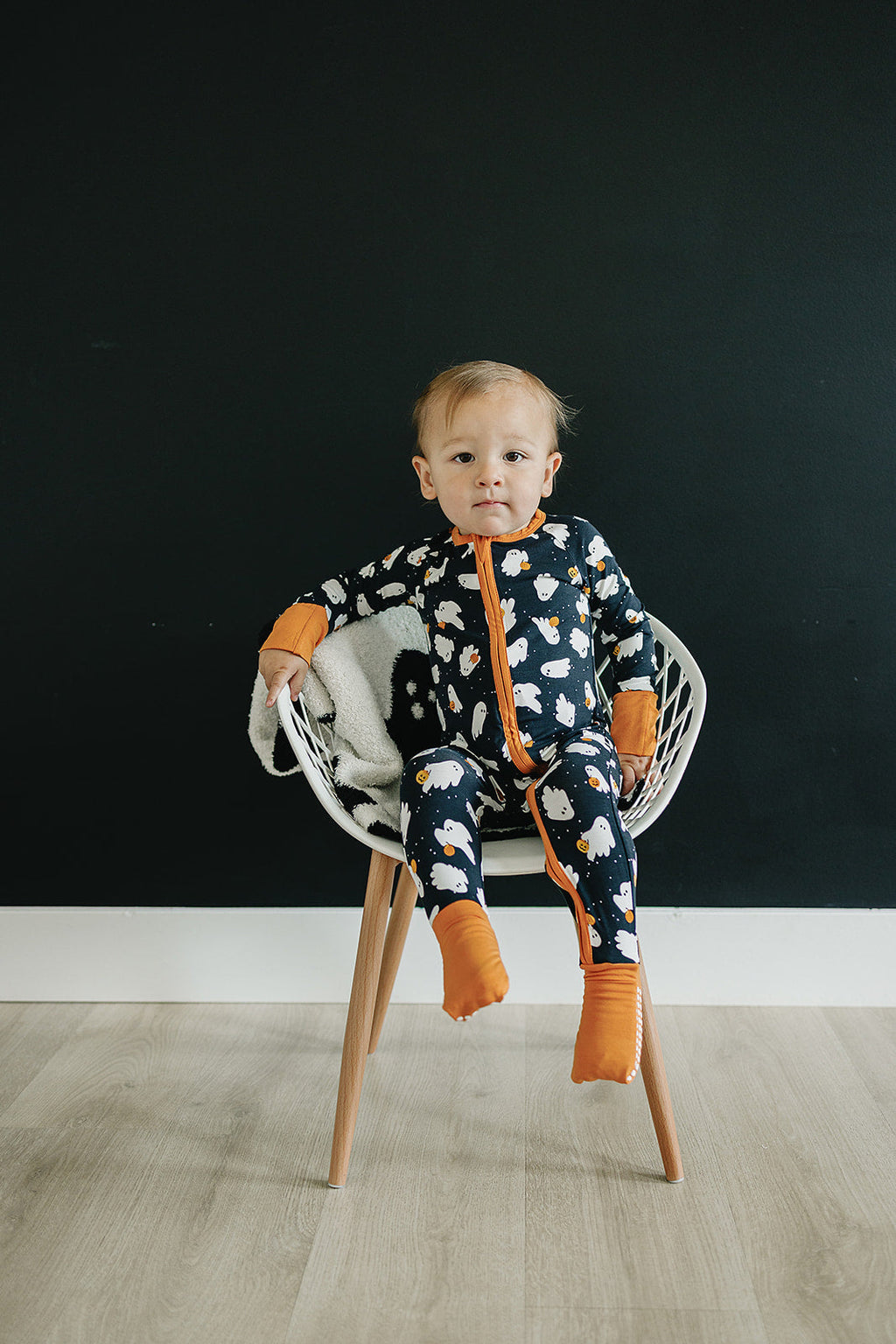 Ghosts Bamboo Zipper Romper