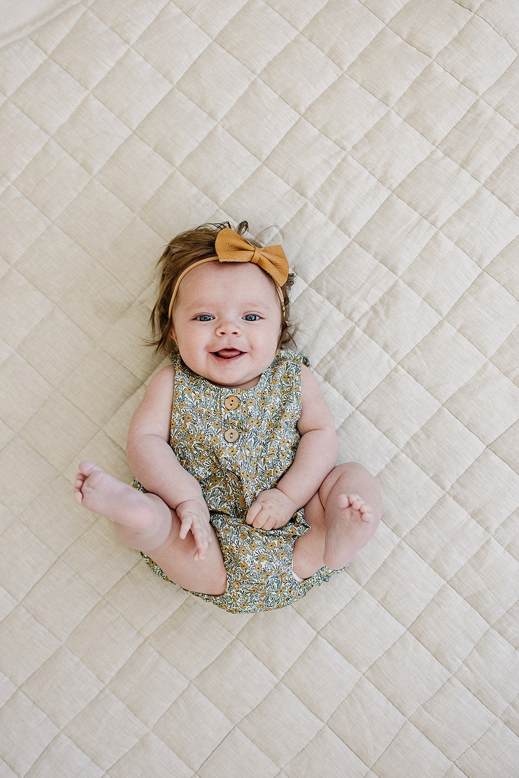 Golden Meadow Floral Bubble Tank Romper