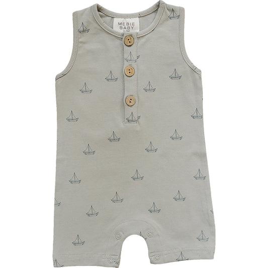 Sail Boat Short Tank Romper