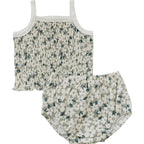 Ruched Floral Bloomer Tank Set