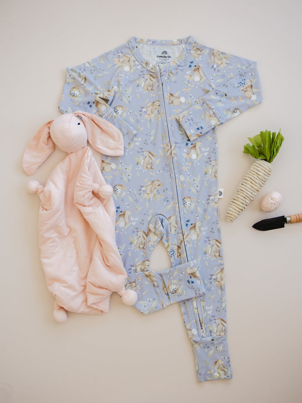 Bunny Blossoms Floral Bamboo Zippy Pajamas
