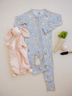Bunny Blossoms Floral Bamboo Zippy Pajamas