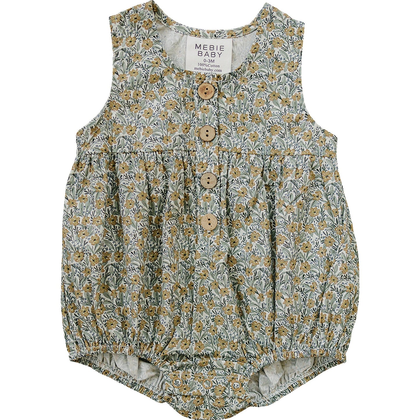 Golden Meadow Floral Bubble Tank Romper