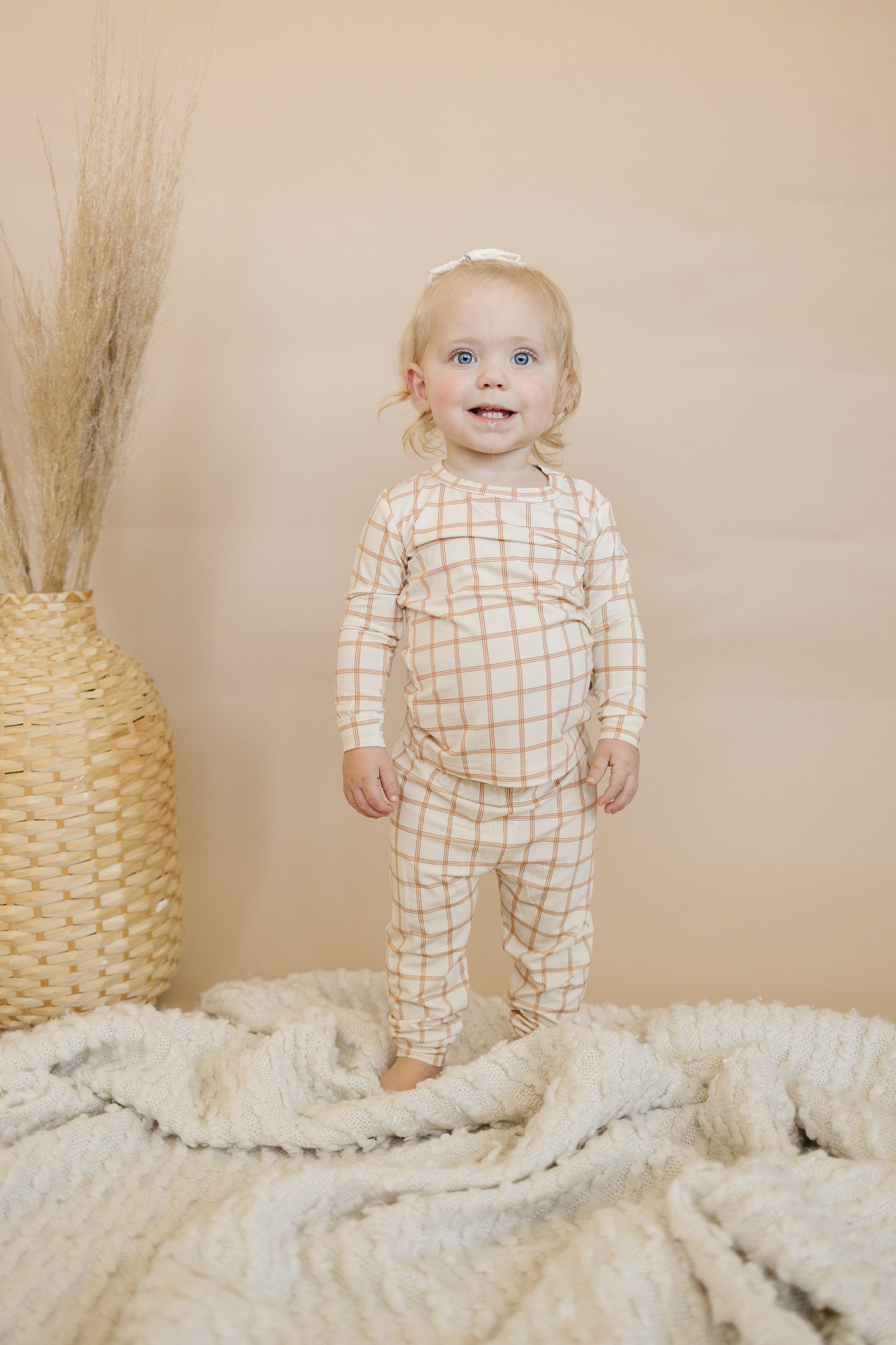 Pumpkin Plaid 2pc Bamboo Pajamas