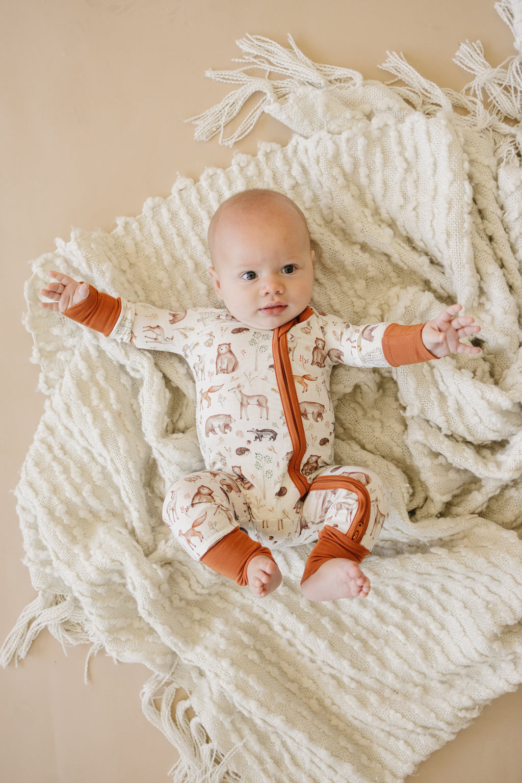 Forest Friends Bamboo Zippy Zipper Romper