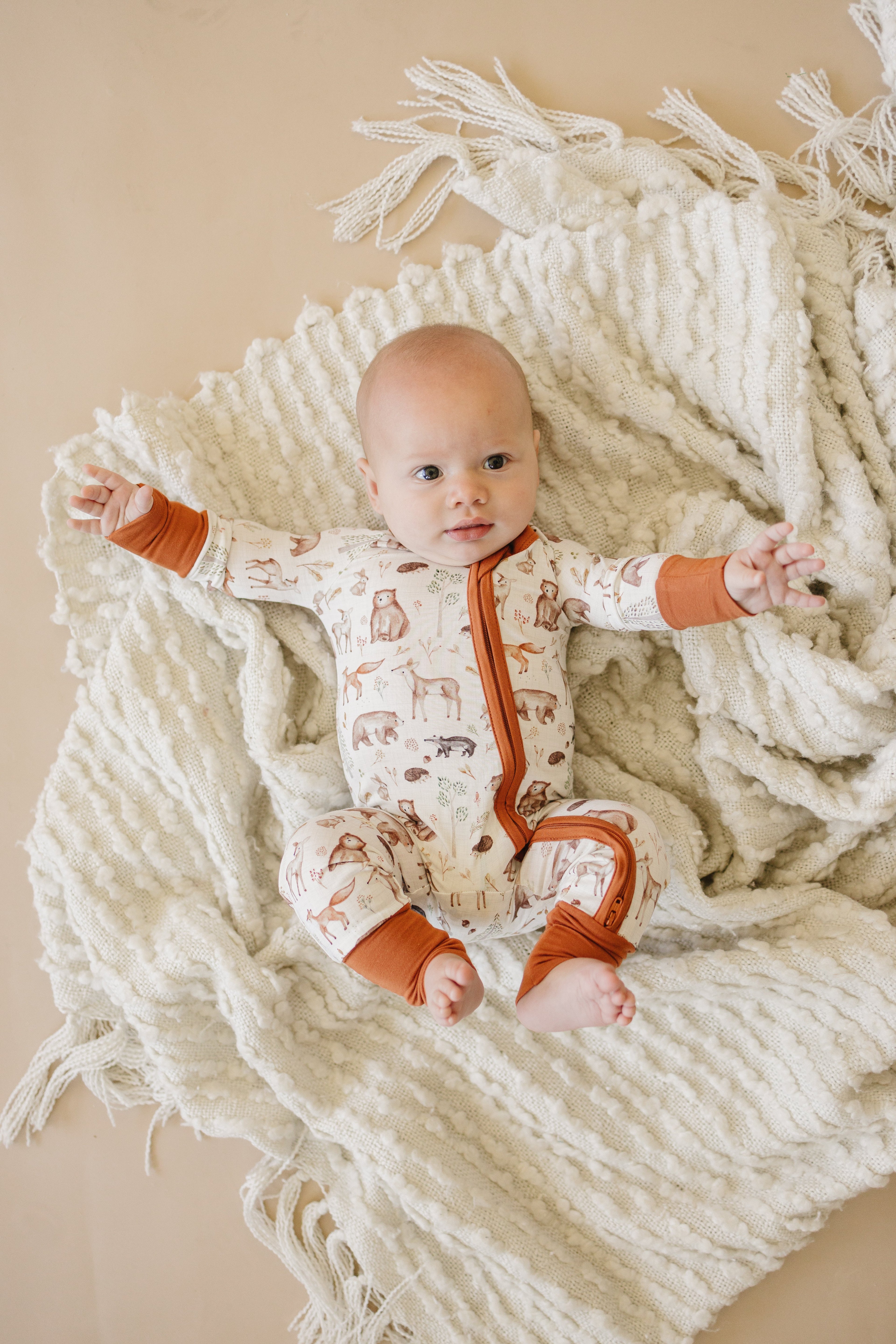 Forest Friends Bamboo Zippy Zipper Romper