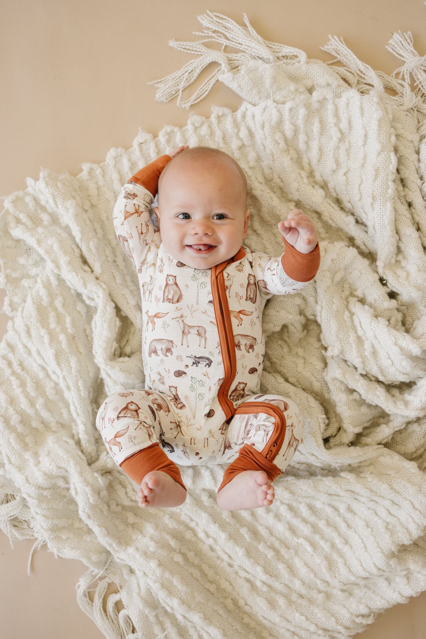 Forest Friends Bamboo Zippy Zipper Romper