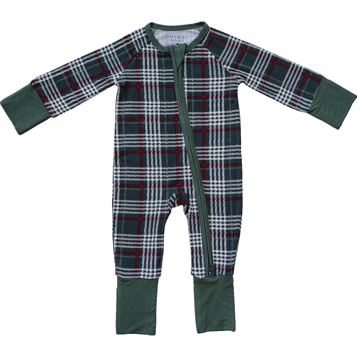 Green Plaid Bamboo Zipper