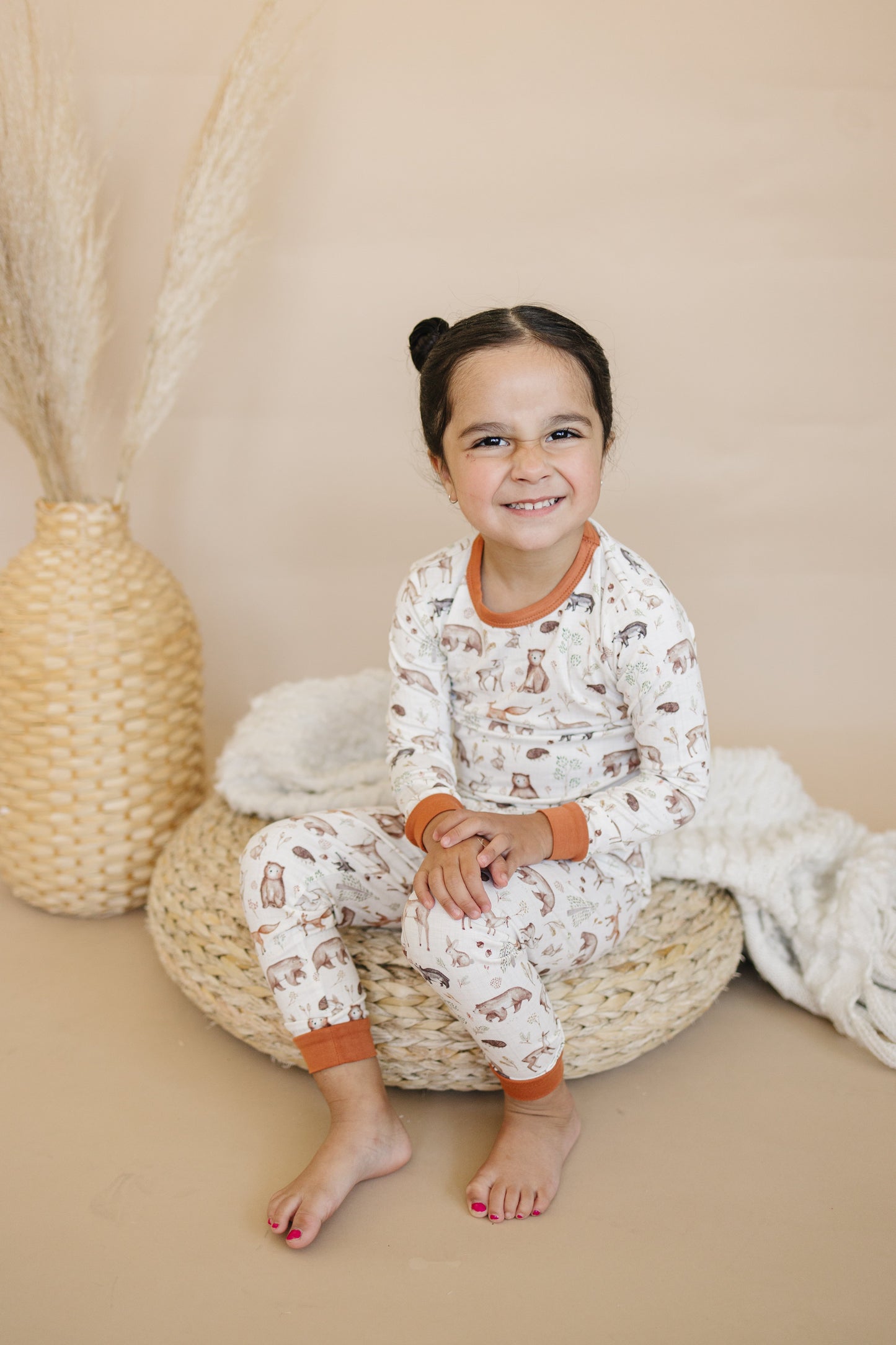 Forest Friends 2pc Bamboo Pajamas Set