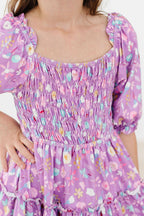 SALE Playful Posy Smocked Ruffle Dress