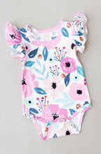 Pretty in Purple S/S Flutter Bodysuit Romper