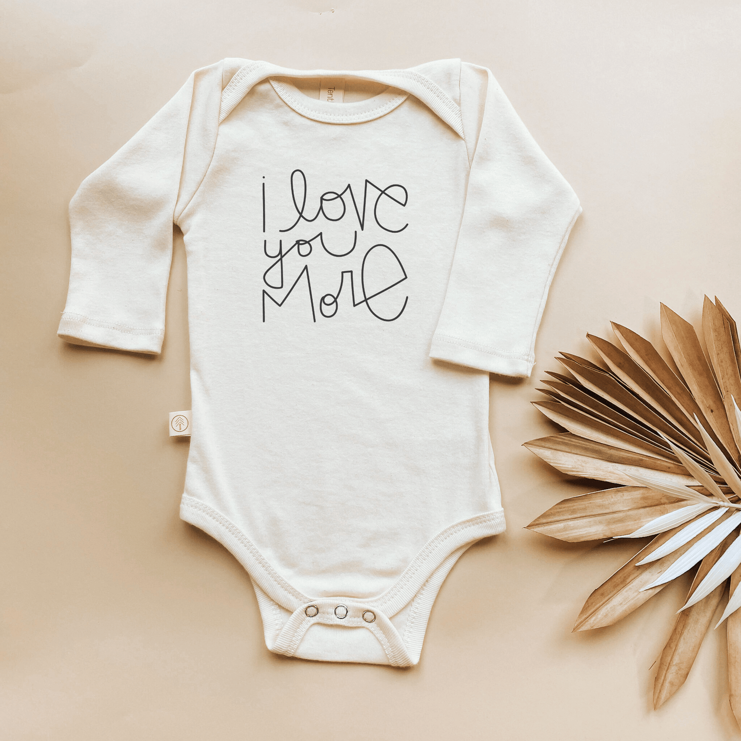 Baby I Love You More Long-Sleeve Organic Cotton Bodysuit