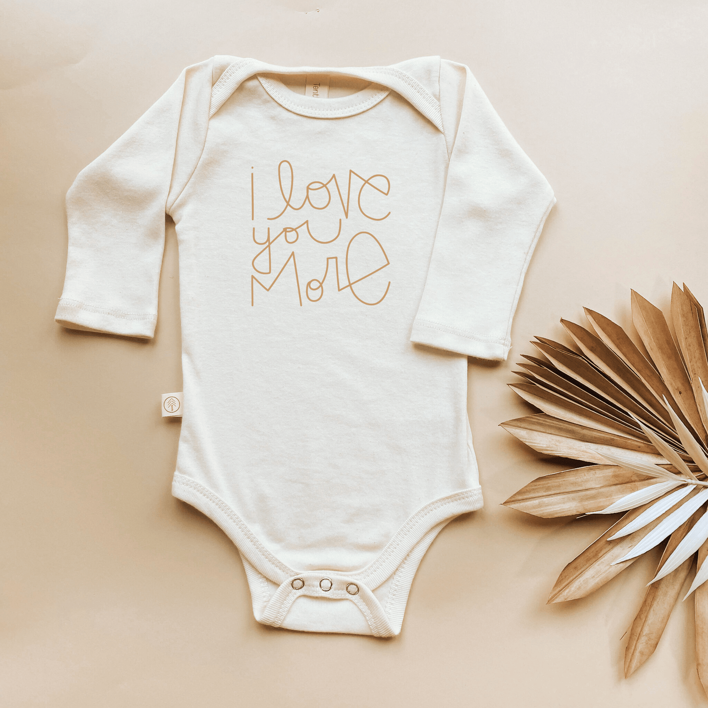 Baby I Love You More Long-Sleeve Organic Cotton Bodysuit