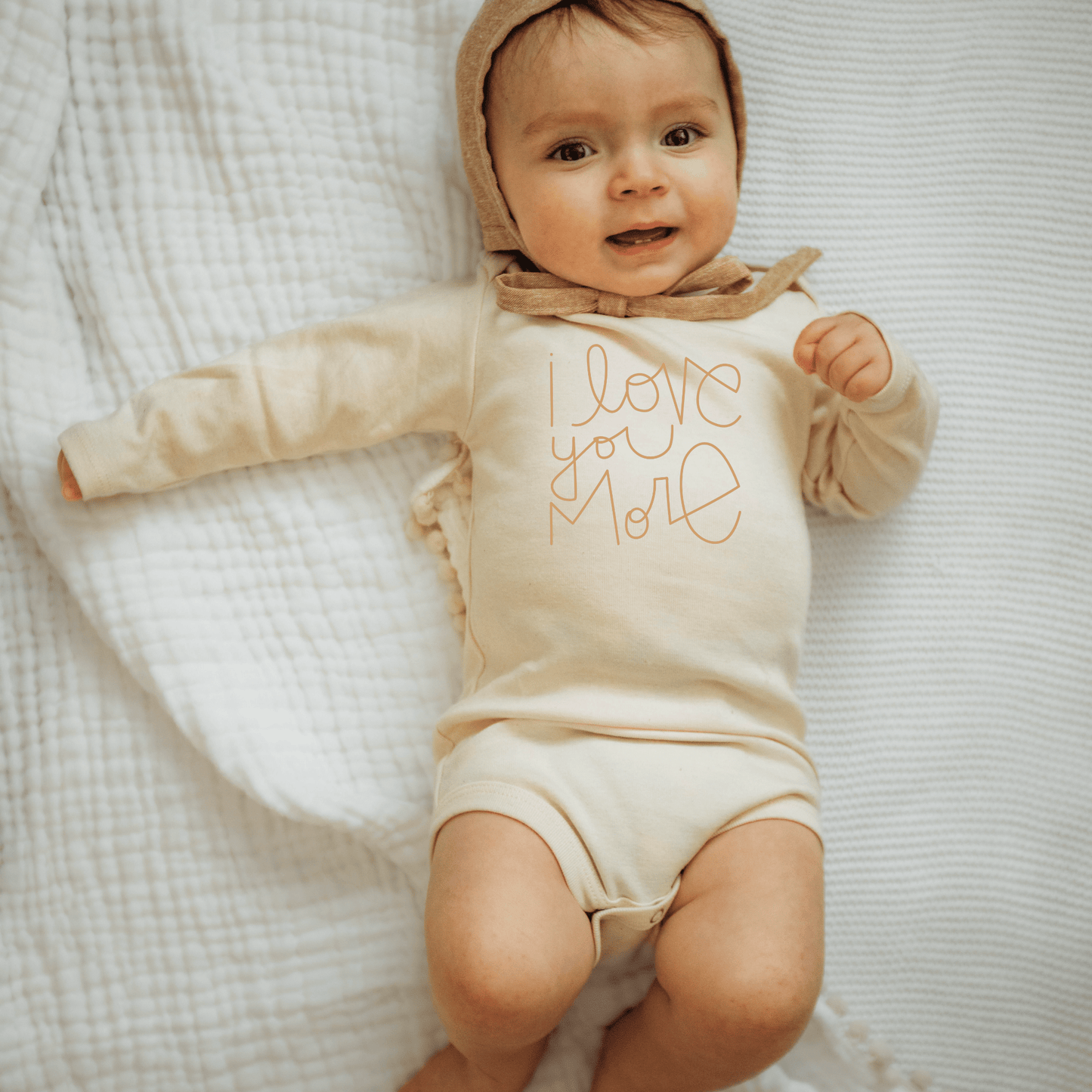 Baby I Love You More Long-Sleeve Organic Cotton Bodysuit