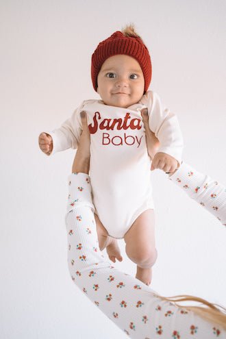 Santa Baby Organic Baby Bodysuit Long Sleeve