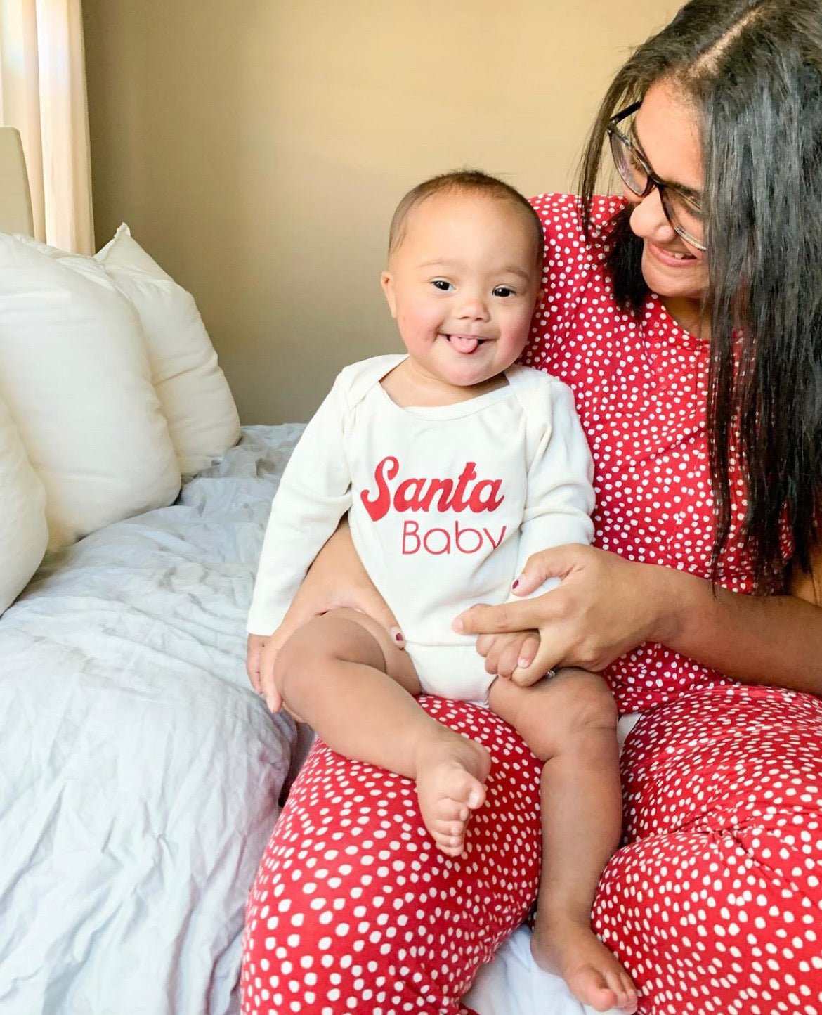 Santa Baby Organic Baby Bodysuit Long Sleeve