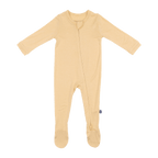 Larkspur Baby Zip Footie in Golden Sand