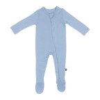 Larkspur Baby Zip Footie in Denim