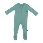 Larkspur Baby Zip Footie in Jade