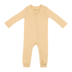 Larkspur Baby Zip Romper in Golden Sand
