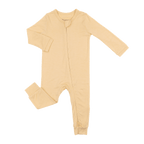 Larkspur Baby Zip Romper in Golden Sand