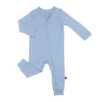 Larkspur Baby Zip Romper in Denim