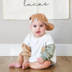 Colorblock Pocket Sweatshirt Romper