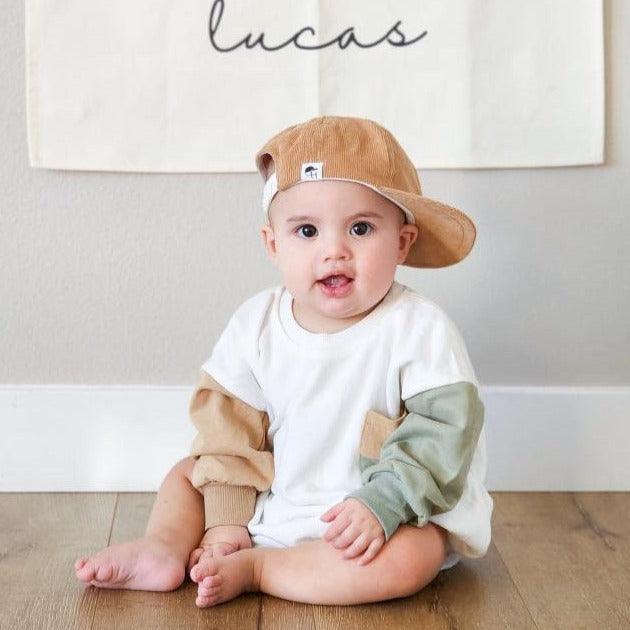 Colorblock Pocket Sweatshirt Romper