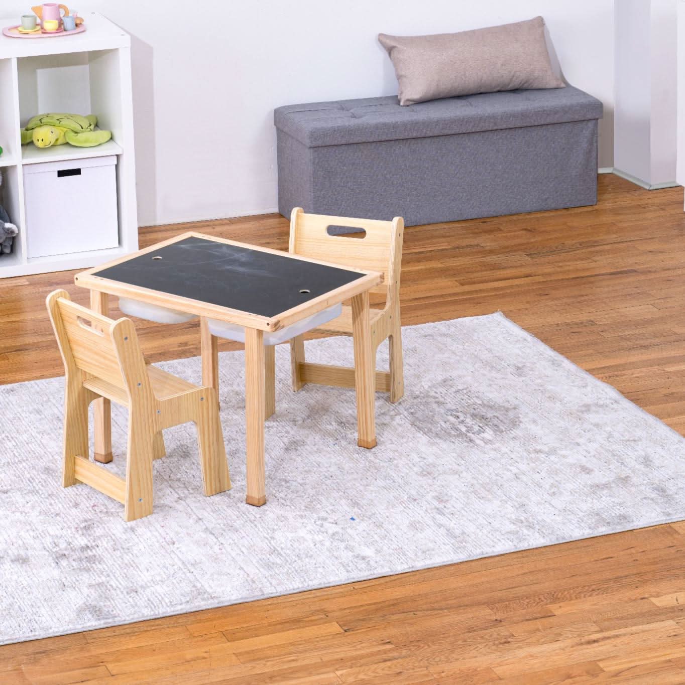 Cordia Wooden Kids Activity Table & Chair Set – Montessori-Inspired Desk for Play & Learning
