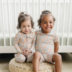 Darling Ditsy Bamboo Zippy Romper Floral Zipper Romper