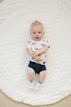 Navy Blue Bamboo Track Shorts