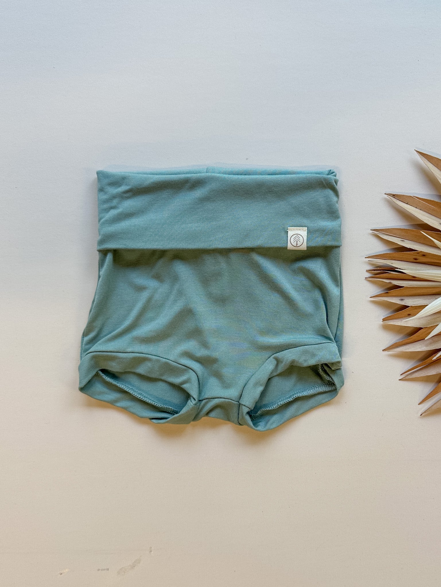 2/3T Fold-Over Bloomers | Baby & Toddler | Luxury Bamboo | Seafoam