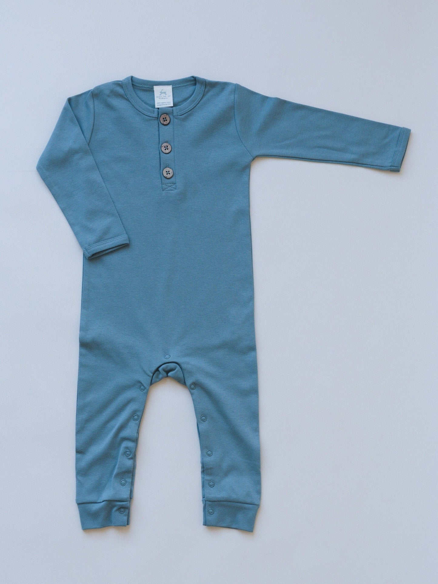 Organic Cotton Henley Romper