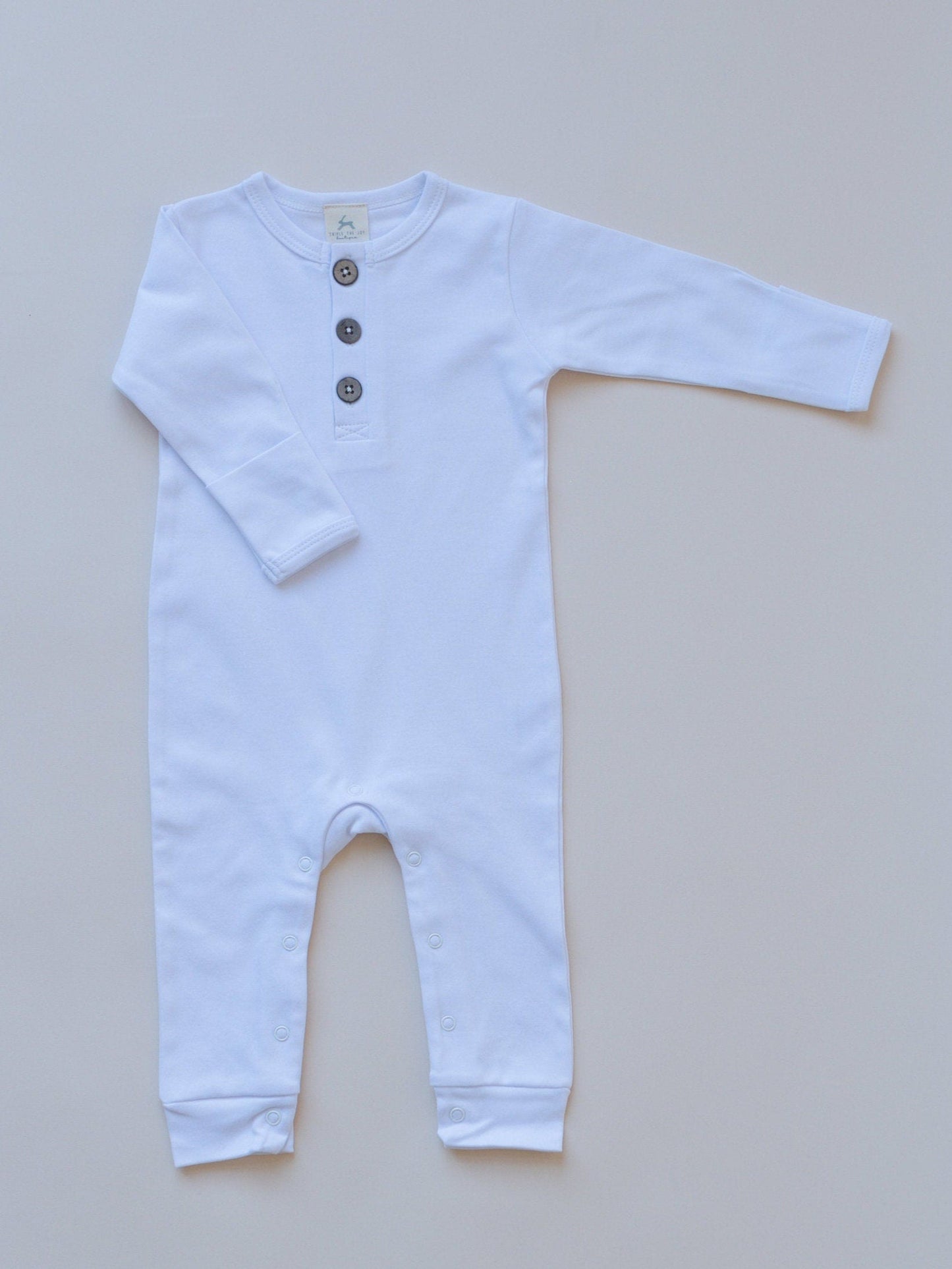 Organic Cotton Henley Romper