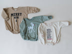 Merry Mini Christmas Sweatshirt Romper