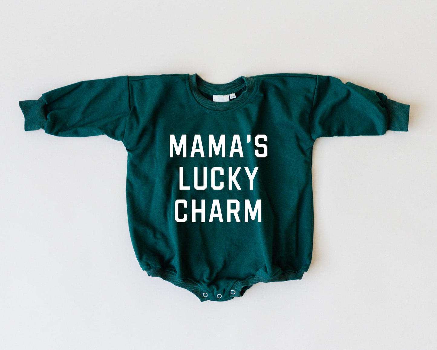 Mama's Lucky Charm Sweatshirt Romper - more colors