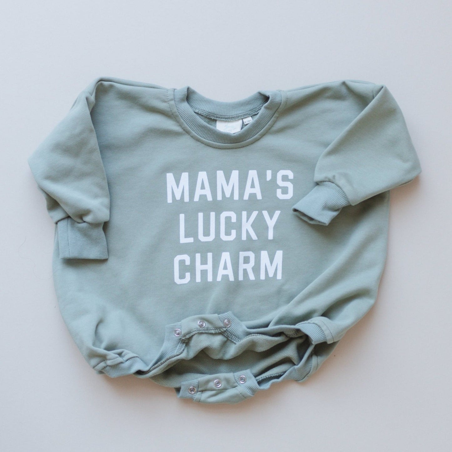 Mama's Lucky Charm Sweatshirt Romper - more colors