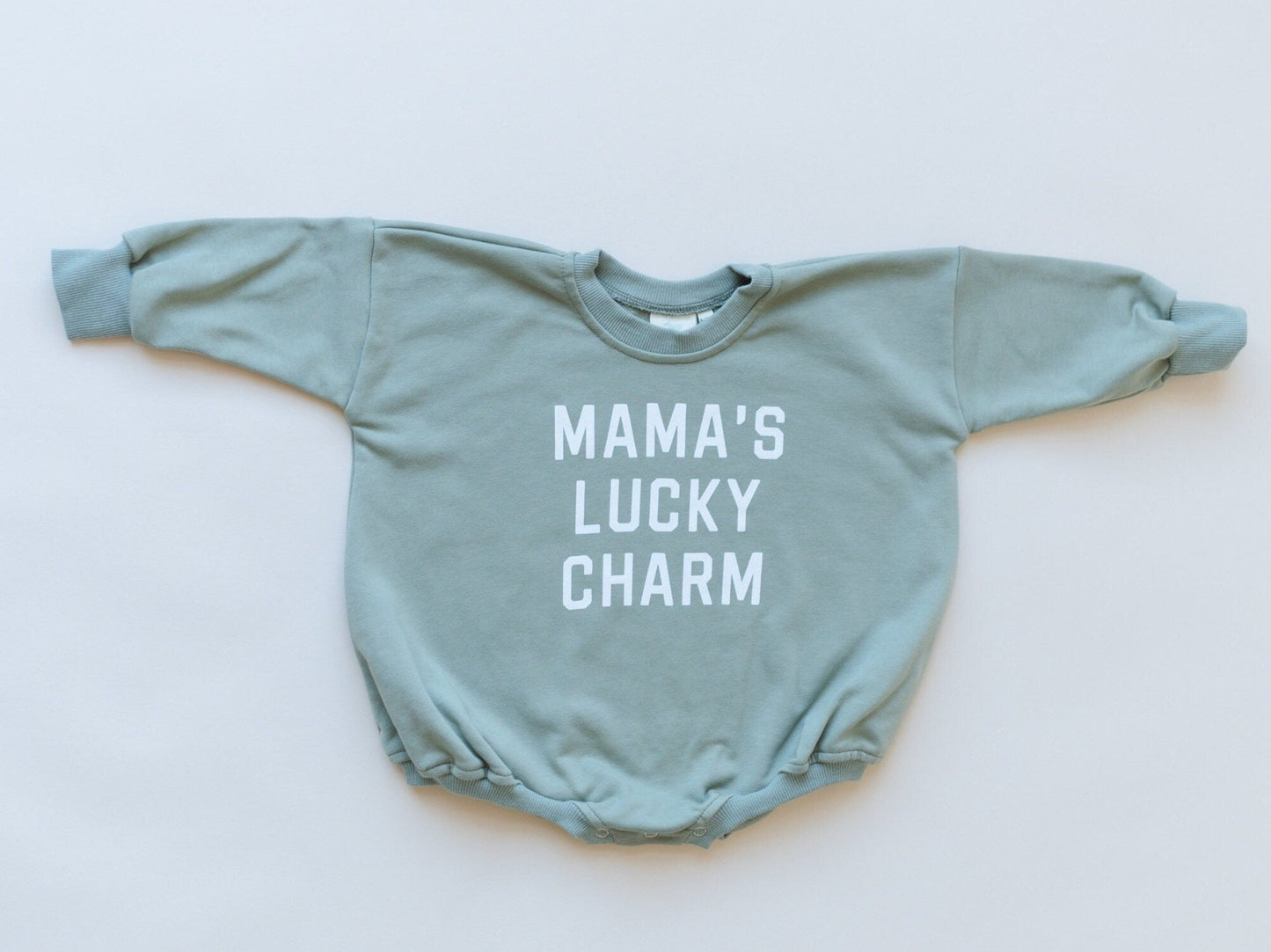 Mama's Lucky Charm Sweatshirt Romper - more colors