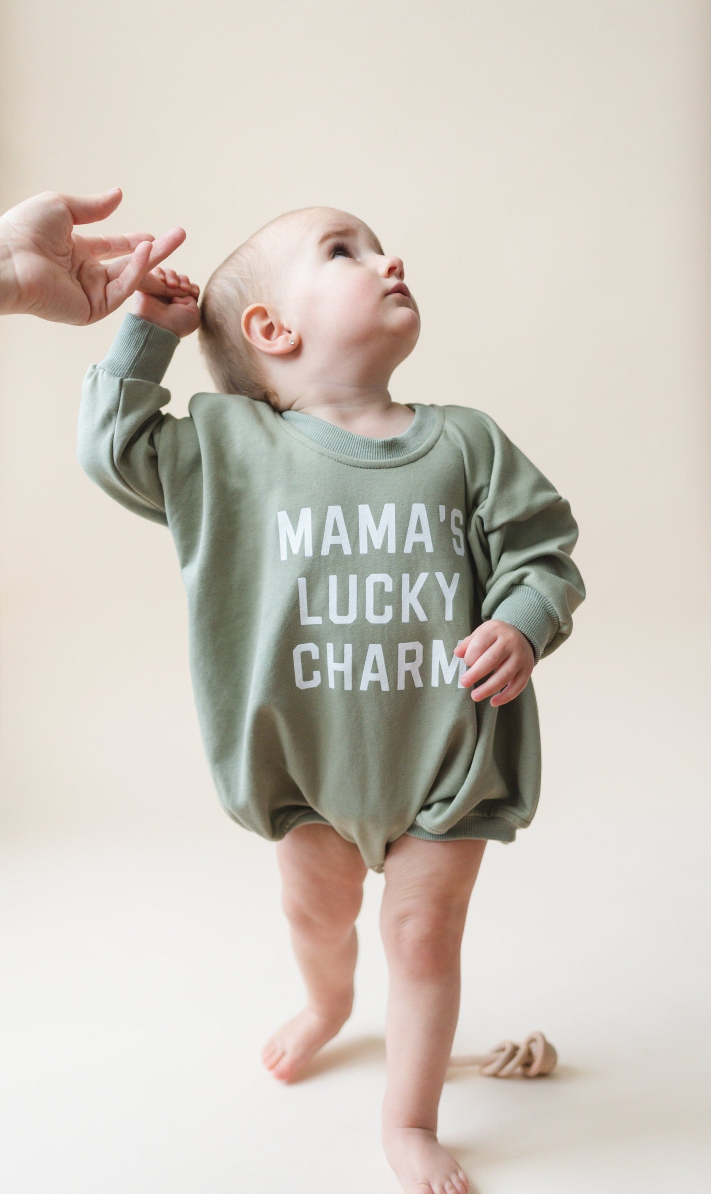 Mama's Lucky Charm Sweatshirt Romper - more colors