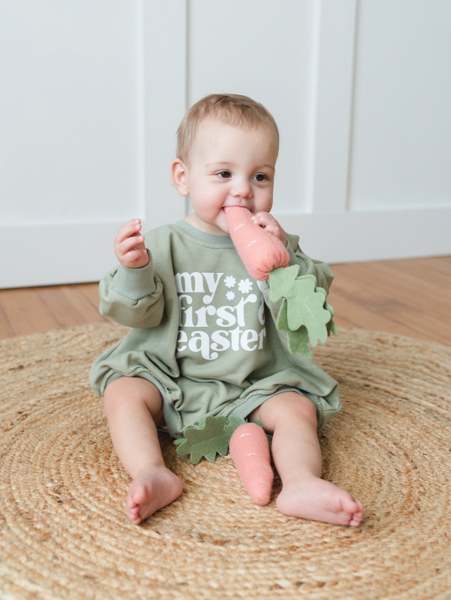 My First Easter Oversized Sweatshirt Romper - more colors