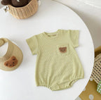Teddy Bear Pocket bodysuit Romper